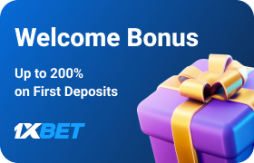 1xbet Welcome Bonus main card