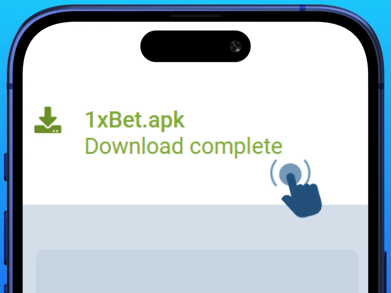 1xBet Kenya Android app APK file downloading progress