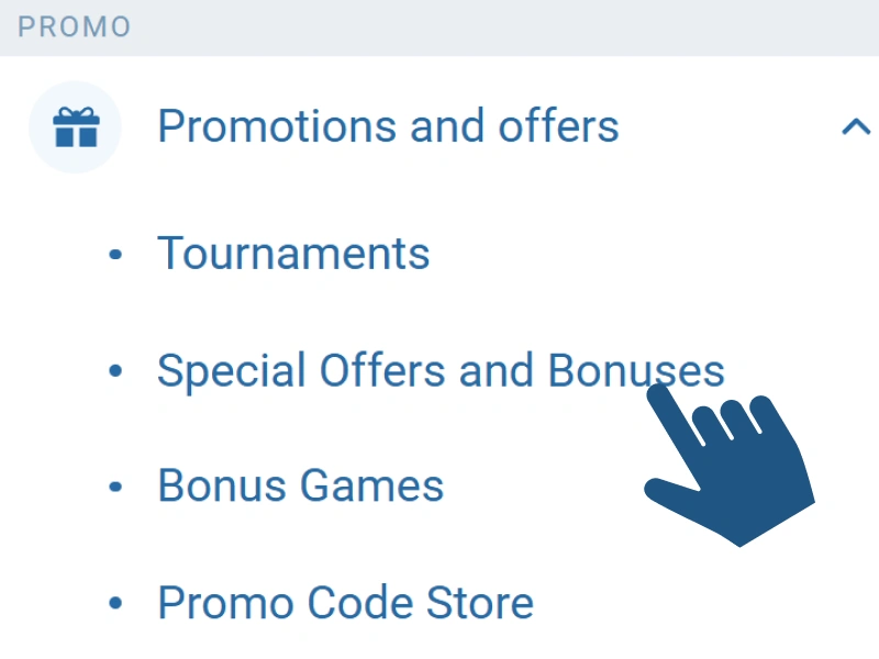 Promo and Bonuses section opened on 1xBet Kenya site under Offers and Promotions tab