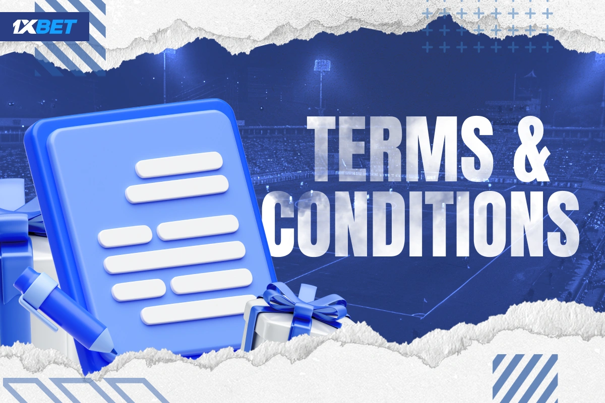 3D document icon with pen and gift boxes illustrating 1xBet Kenya bonus terms and conditions