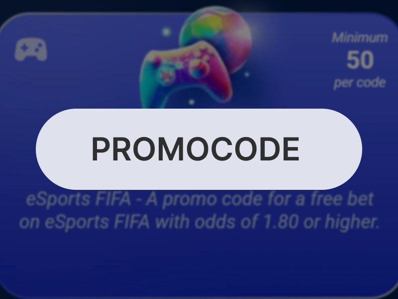 Bet slip screen with promo code 1xBet input field highlighted
