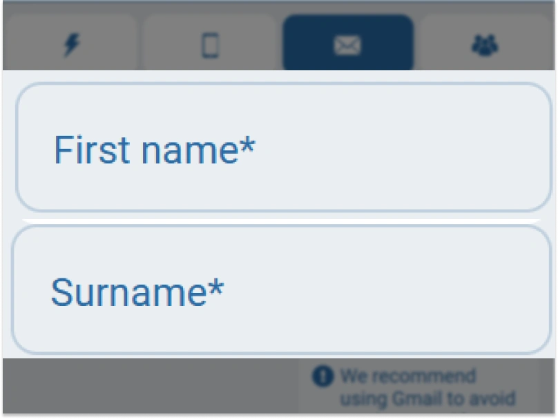 Full name input fields on 1xBet Kenya registration form as per official documents